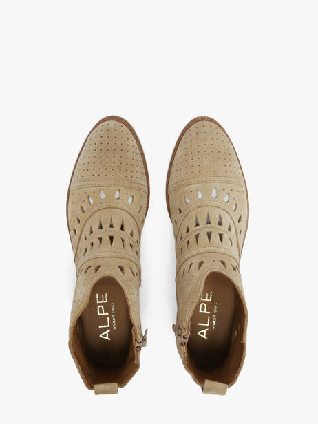 Enkellaarsjes Met Hak Uit Leder Alpe Beige women 54331108 ander zicht 3